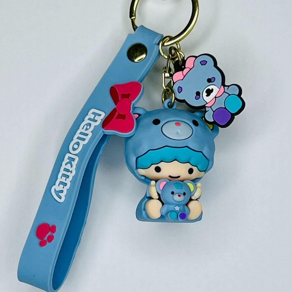 Sanrio Keychain Kawaii Kuromi Cinnamoroll Little Twin Stars -keychain blue